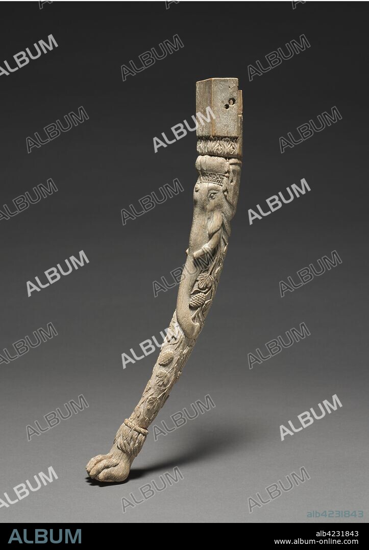 Chair Legs and Panel, 300s . Afghanistan, Begram (chair legs); India (panel), Kushan Period (1st century-320) (chair legs); Mughal dynasty (1526-1756) (panel). Ivory; overall: 43.8 cm (17 1/4 in.).