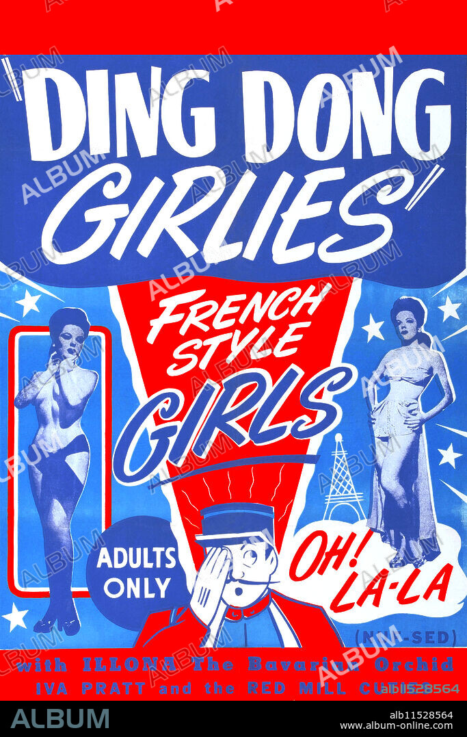 UNKNOWN. A movie poster for a sexploitation film starring Charled Crafts and directed by W. Merle Connell around the famous French landmark, the Moulin Rouge.