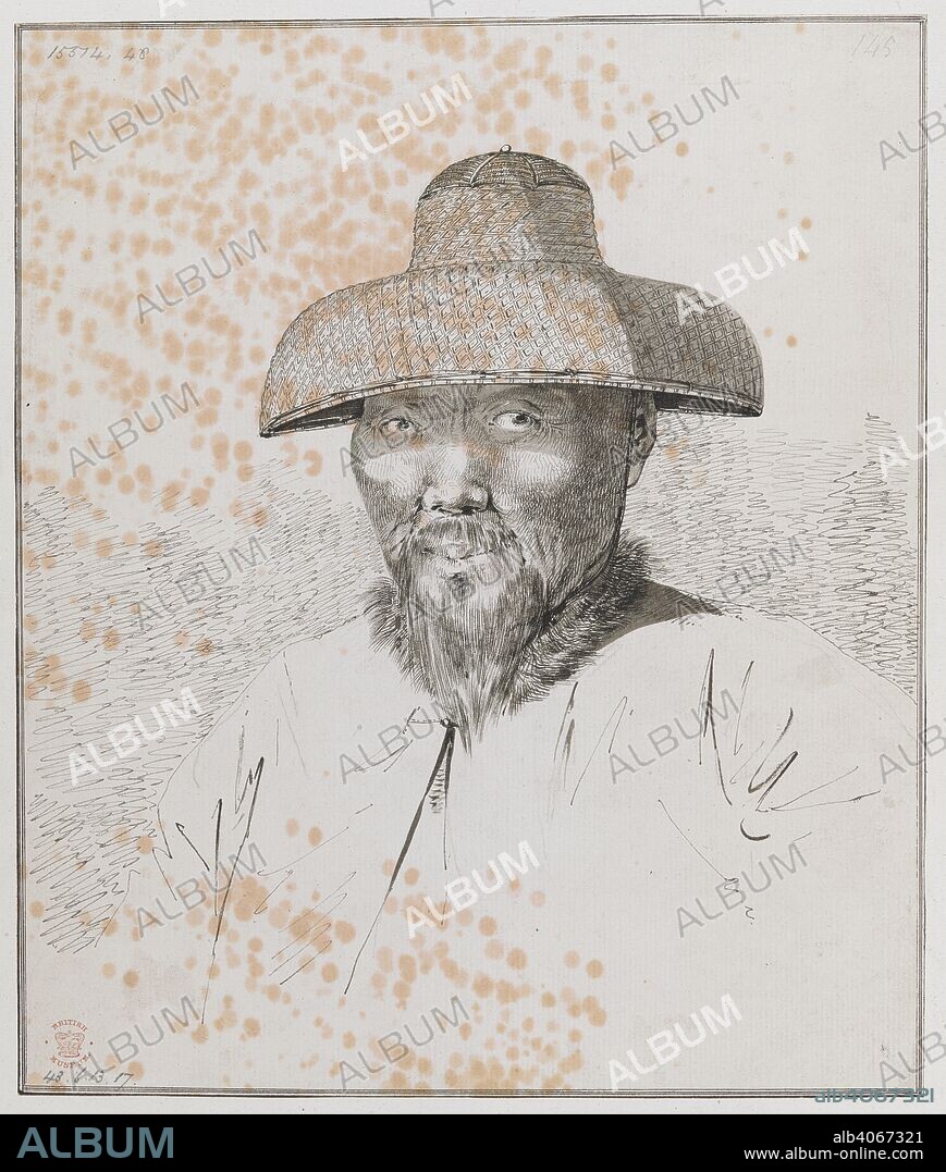 JOHN WEBBER. A portrait of a Chinese man. Drawn during the Third Voyage of Captain Cook, 1776-1780. Ninety drawings, some in Indian ink, some coloured, executed by J. Webber during the Third Voyage of Captain Cook, 1776-1780. 1776-1780. Source: Add. 15514, no.48.