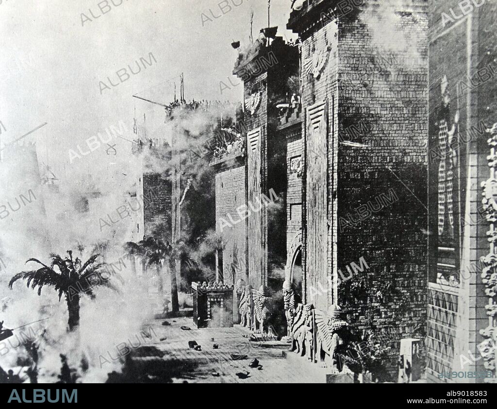 Babylon's fall in 'Intolerance' a 1916 American silent film directed by D. W. Griffith.