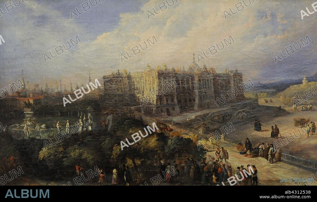 Genaro Pérez Villaamil (1807-1854). Pintor español. Vista del Palacio Real de Madrid, 1854. Óleo sobre lienzo. Museo de Historia. Madrid. España.