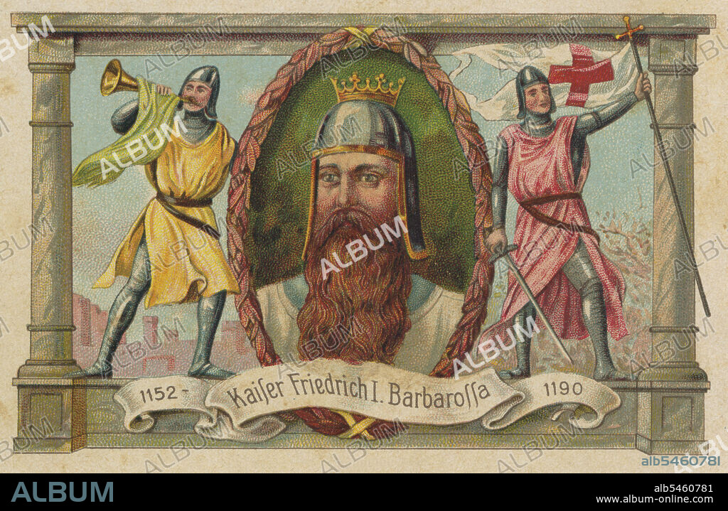Federico I de Hohenstaufen (1122-1190), llamado Barbarroja por el color de su barba, emperador del Sacro Imperio Romano Germánico.