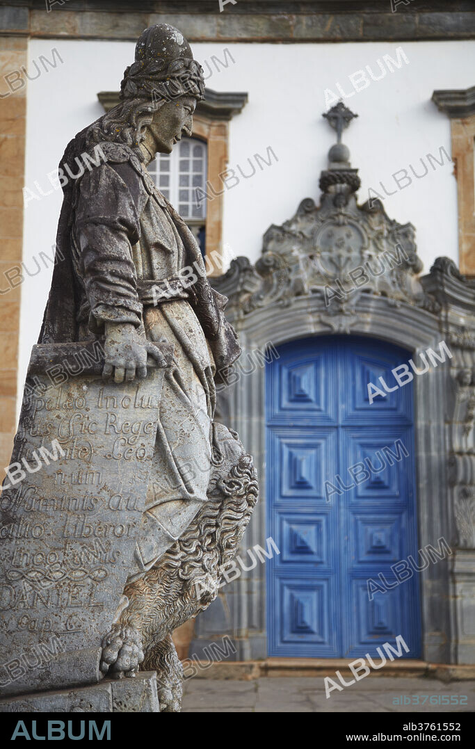 The Prophets sculpture by Aleijadinho at Sanctuary of Bom Jesus de Matosinhos, UNESCO World Heritage Site, Congonhas, Minas Gerais, Brazil, South America.