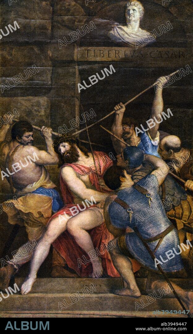 'The Crowning with Thorns', c1542, (1937). A print from Titian Paintings and Drawings, introduction by Hans Tietze, Phaidon Press, Vienna, 1937. Found in the collection of the Louvre, Paris, France.