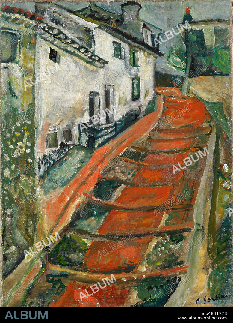 CHAIM SOUTINE. L'escalier rouge à Cagnes (Red Steps in Cagnes).