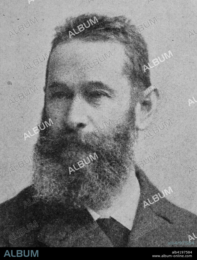 Wilhelm Dietrich, Born 1852; Died in 1930, was a German engineer and professor of electrical engineering. He was the first professor of electrical engineering at the Stuttgart University of Technology and at the same time the first full professor of electrical engineering in Germany., reproduction of a photo from the year 1895, digital improved.