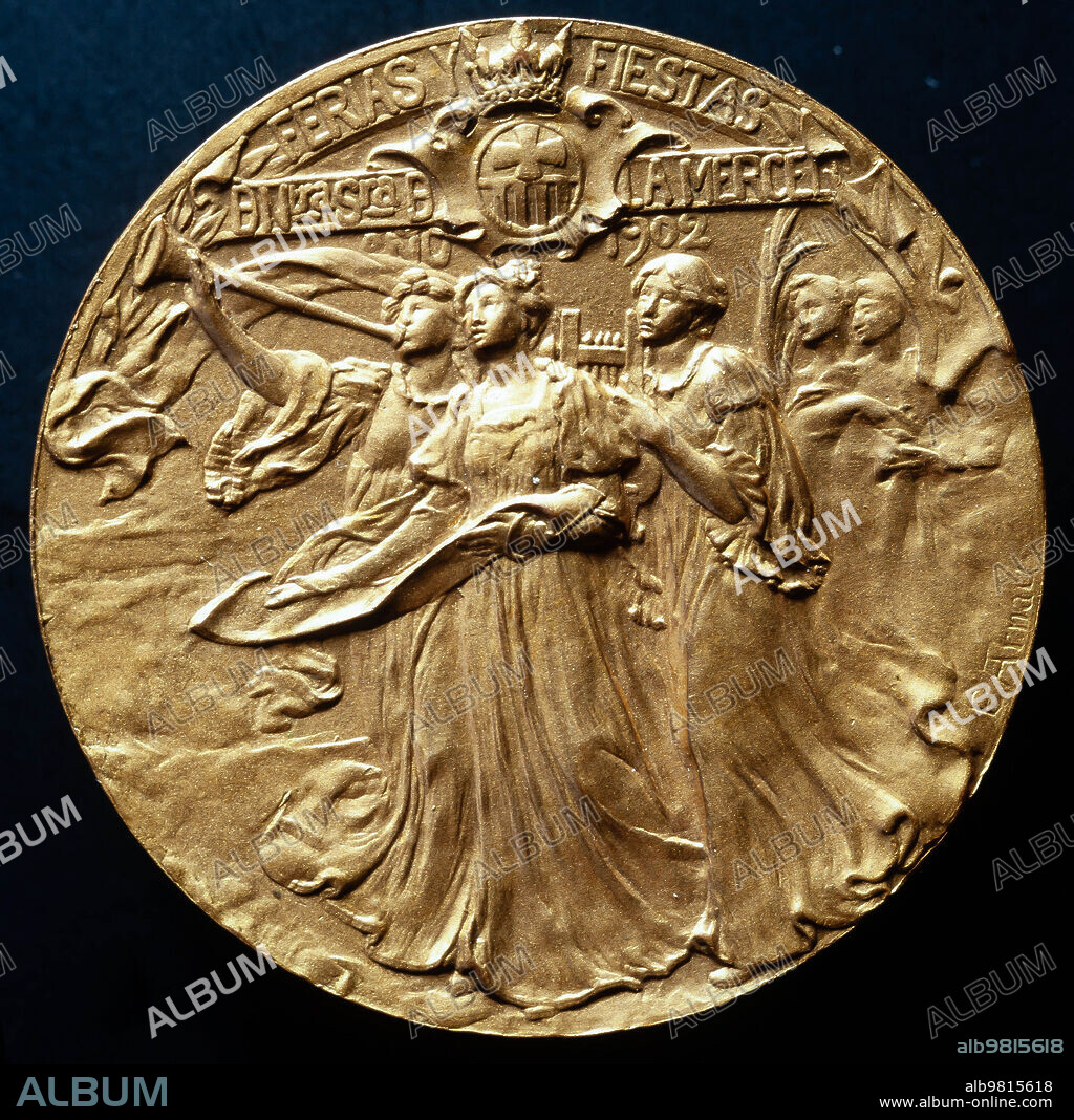 EUSEBI ARNAU I MASCORT. Eusebi Arnau. Medalla, Festes de la Merce de Barcelona, 1902. Museu Nacional d'Art de Catalunya MNAC.