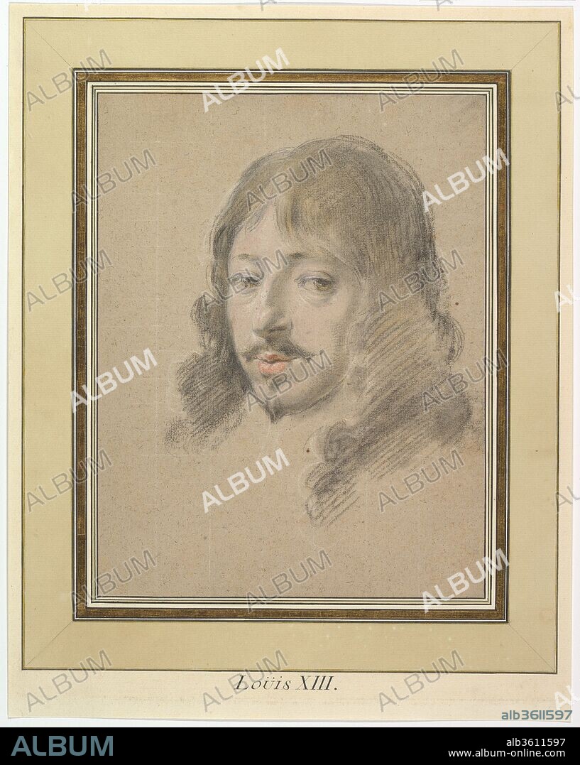 Portrait of Louis XIII. Artist: Simon Vouet (French, Paris 1590-1649 Paris). Dimensions: Sheet: 10 3/4 x 8 5/16 in. (27.3 x 21.1 cm). Date: ca. 1632-35.
Recalled to France in 1627 by the French king Louis XIII, Vouet brought with him an up-to-date Baroque manner and set up a sizable studio to help him meet the growing demand for large scale decorative painting for the hôtels and châteaux in and around Paris. Even while his impressive output of paintings was establishing Paris as a new center of Baroque style, Vouet also had a more personal relationship with the king, who not only commissioned from the painter a series of strikingly intimate pastel portraits of members of his court, but also had Vouet teach him to draw.
Here, Vouet sketches the king's own likeness; seen in three-quarter view, its broadly handled technique and psychological directness suggest an immediacy and comfort that erases any sense of distance between artist and sitter. Like other products of this joint drawing project, the Portrait of Louis XIII bears the imprint of Vouet's Roman Caravaggesque period and reveals his knowledge of the pastel manner of Italian artists such as Barocci and the Bassanos. Thus, Vouet continues the rarified court tradition of portrait drawing which had begun during the reign of François I (1515-1547), but reinvigorates it with a new naturalism and directness.