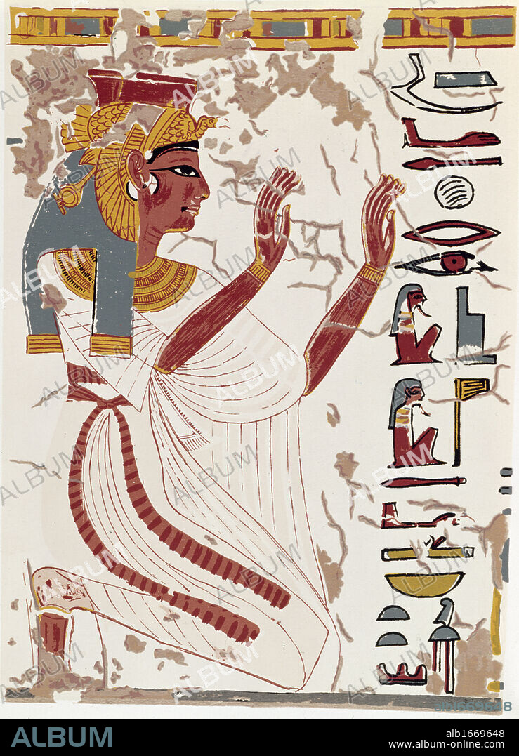 EGYPTIAN ART. Egypt, Thebes, Valley of the Queens, Nefertiti Tomb, Nefertiti, 1300-1200 BC.