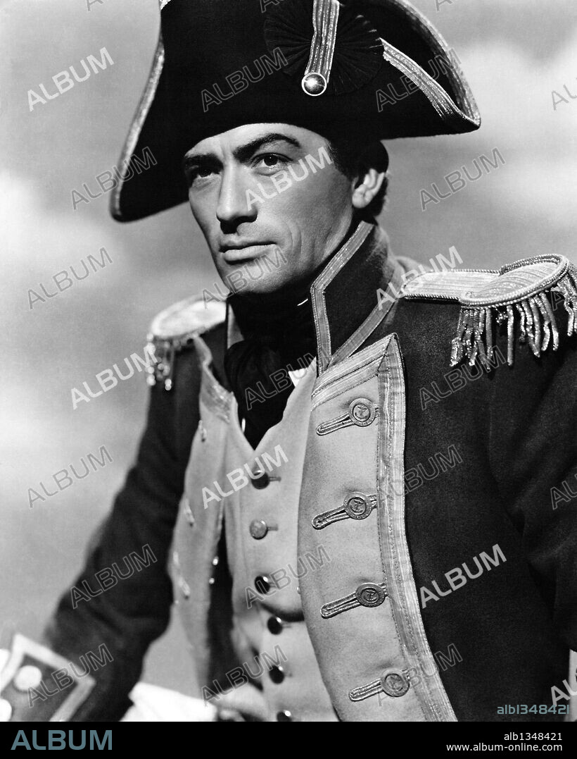 GREGORY PECK in CAPTAIN HORATIO HORNBLOWER R. N., 1951, unter der Regie von RAOUL WALSH. Copyright WARNER BROTHERS.