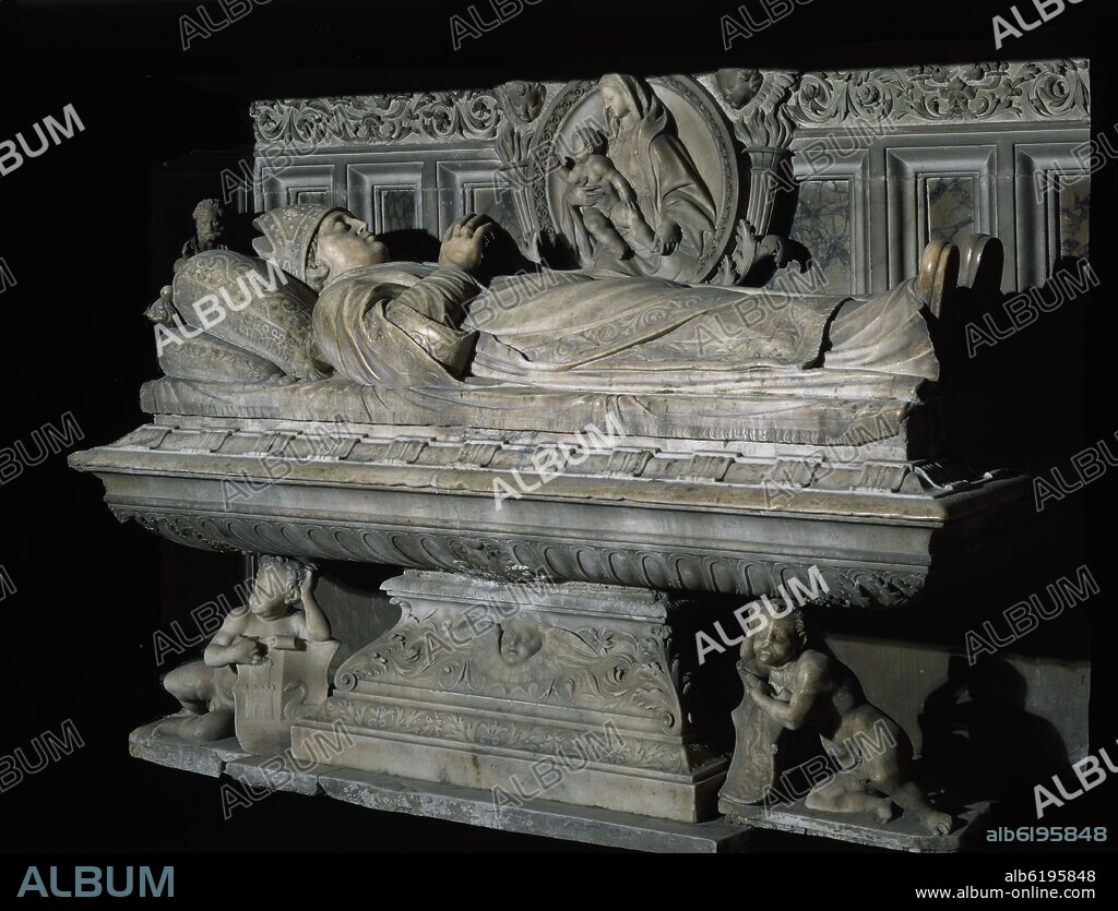 ANTONIO MARIA APRILE (1500-1550). SEPULCRO DE BALTASAR DEL RIO, OBISPO DE SCALA - 1521 - MARMOL.