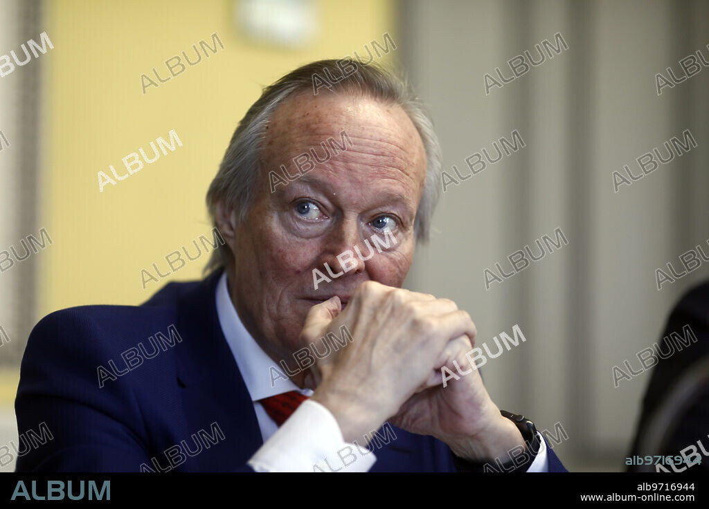 Madrid, 05/16/2018. The former Minister of Foreign Affairs Josep Piqué, presents his new book "The world that comes to us." Photo: Oscar del Pozo. ARCHDC.
