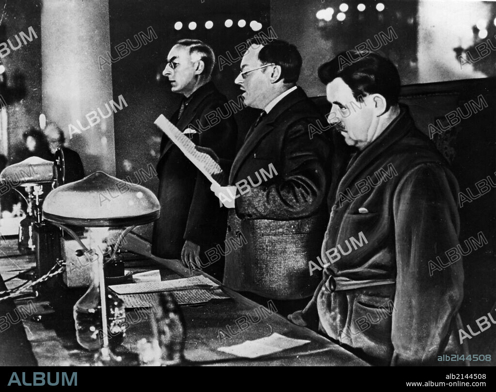 State prosecutor, andrei vyshinsky reading the charges at a purge trial in the late 1930's. 01/02/2013