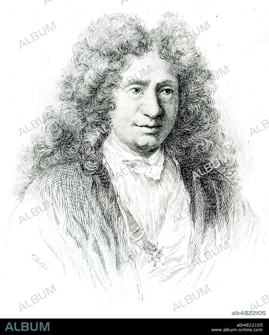 Portrait de Michel Richard LALANDE (1657-1726). Illustration par Deblois vers 1867. Credit : Collection KHARBINE-TAPABOR.