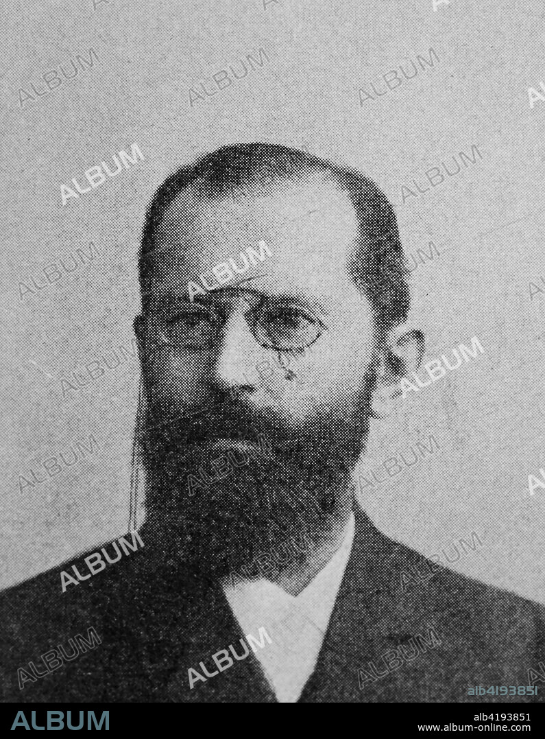 Hermann Emil Louis Fischer, 9 October 1852 - 15 July 1919, was a German chemist and 1902 recipient of the Nobel Prize in Chemistry, Reproduction of a photo/image from the year 1890, digital improved.