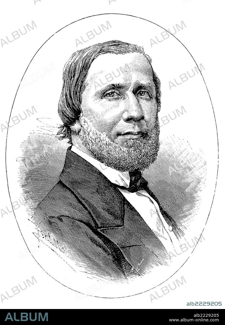 José María de Cárdenas Rodríguez de la Barrera (1812-1882), escritor costumbrista cubano, conocido bajo el pseudónimo Jeremías de Docaransa. Grabado de 1883.