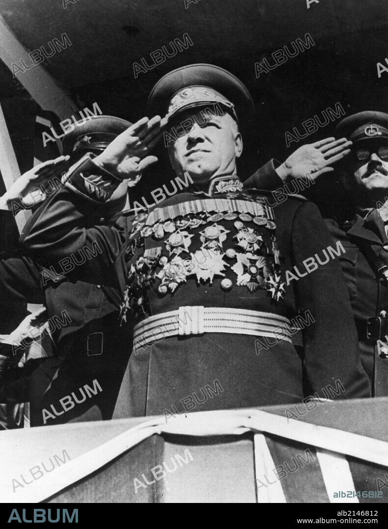 Marshal georgy zhukov, hero of the soviet union, 1945.