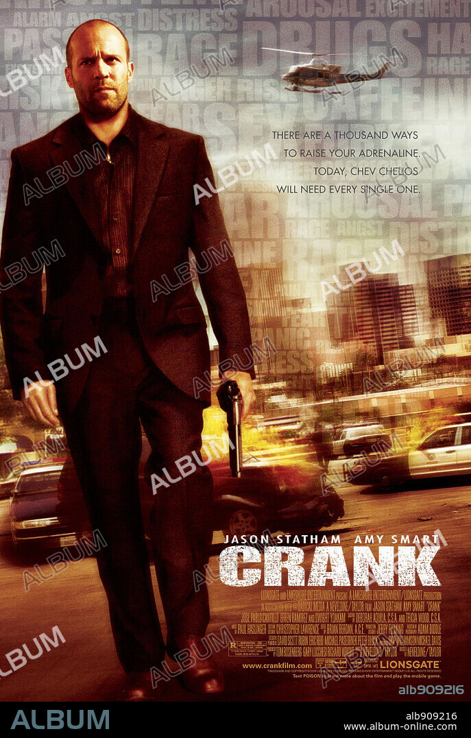 Poster de CRANK: VENENO EN LA SANGRE, 2006 (CRANK), dirigida por BRIAN TAYLOR y MARK NEVELDINE. Copyright LAKESHORE ENTERTAINMENT/LIONS GATE FILMS/RADICAL MEDIA.