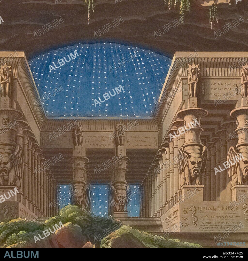 KARL FRIEDRICH SCHINKEL. Stage design for the opera Die Zauberflöte by Wolfgang Amadeus Mozart.