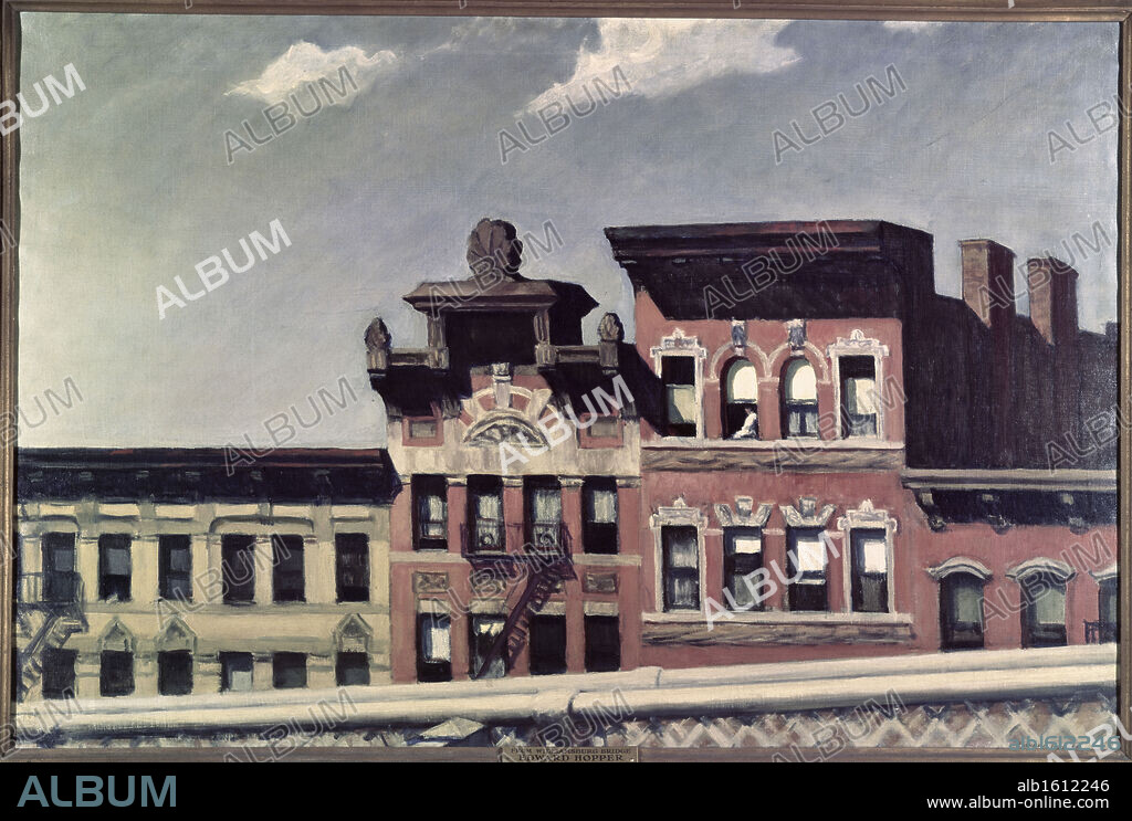 From Williamsburg Bridge by Edward Hopper, Oil on canvas, 1928, 1882-1967, USA, New York City, Metropolitan Museum of Art.