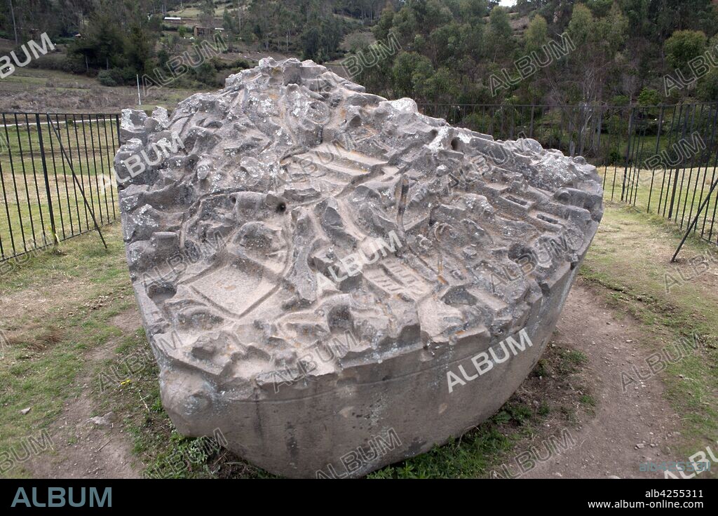 Saywite Monolith is an enormous rock containing more than 200 geometric and zoomorphic figures, including reptiles, frogs, and felines. Saywite is an archaeological site east of the province of Abancay, in the region Apurímac in Peru. The site is an Inca Culture center of religious worship, focusing on water.