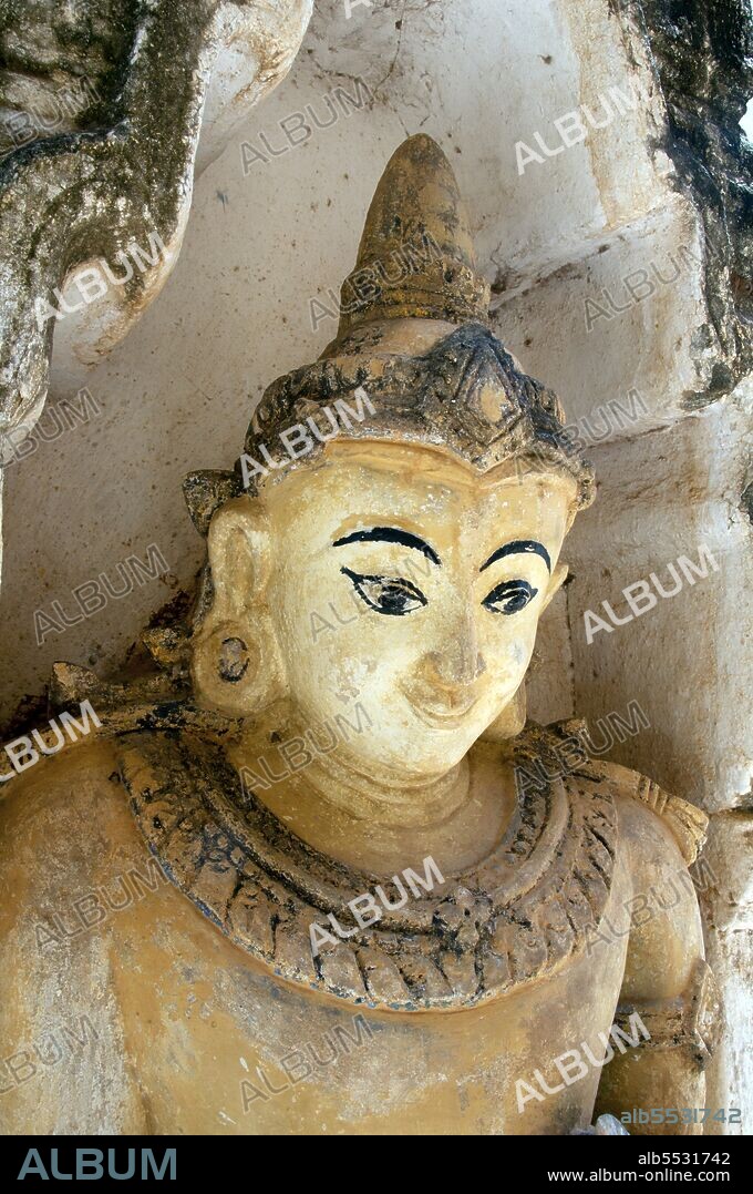 In Buddhism, a bodhisattva is either an enlightened (bodhi) existence (sattva) or an enlightenment-being or, given the variant Sanskrit spelling satva rather than sattva, 'heroic-minded one (satva) for enlightenment (bodhi).' Another term is 'wisdom-being.' It is anyone who, motivated by great compassion, has generated bodhicitta, which is a spontaneous wish to attain Buddhahood for the benefit of all sentient beings. Perhaps the highest revered temple in Bagan, the Ananda Pagoda was built in 1105 CE during the reign of King Kyanzittha (1084–1113) of the Bagan Dynasty. It is one of four surviving original temples of Bagan (also called Pagan). The temple layout is in a cruciform with several terraces leading to a small pagoda at the top covered by an umbrella (‘hti’). The Buddhist temple houses four standing Buddhas—facing east, north, west and south. The temple is said to be an architectural wonder in a fusion of Mon and adopted Indian styles of architecture. It was damaged in the earthquake of 1975. However, it has been fully restored and is well maintained by frequent painting and whitewashing of the walls. On the occasion of the 900th anniversary of its construction celebrated in 1990 the temple spires were gilded. Bagan, formerly Pagan, was mainly built between the 11th century and 13th century. Formally titled Arimaddanapura or Arimaddana (the City of the Enemy Crusher) and also known as Tambadipa (the Land of Copper) or Tassadessa (the Parched Land), it was the capital of several ancient kingdoms in Burma.