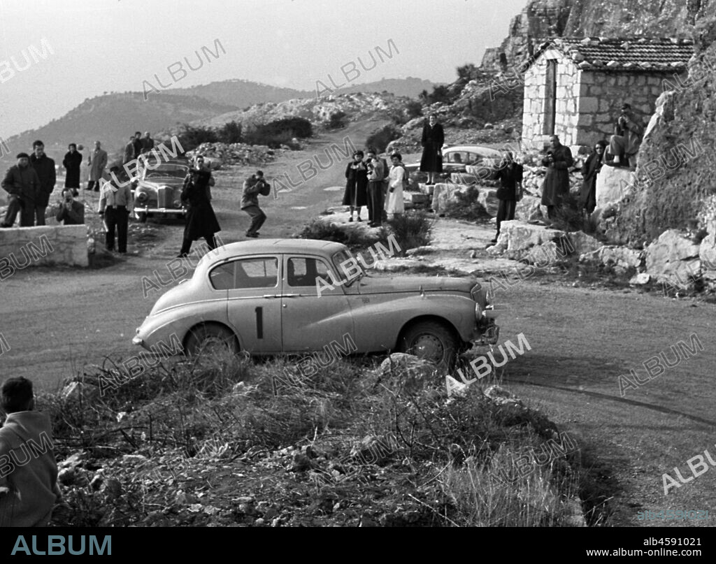 Sunbeam Talbot 90, Stirling Moss, 1954 Monte Carlo rally.