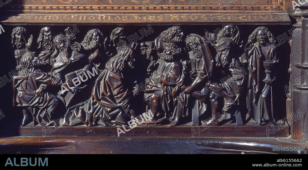 RODRIGO ALEMAN. DETALLE DE LA SILLERIA DEL CORO DE LA CATEDRAL DE PLASENCIA - SIGLO XVI.