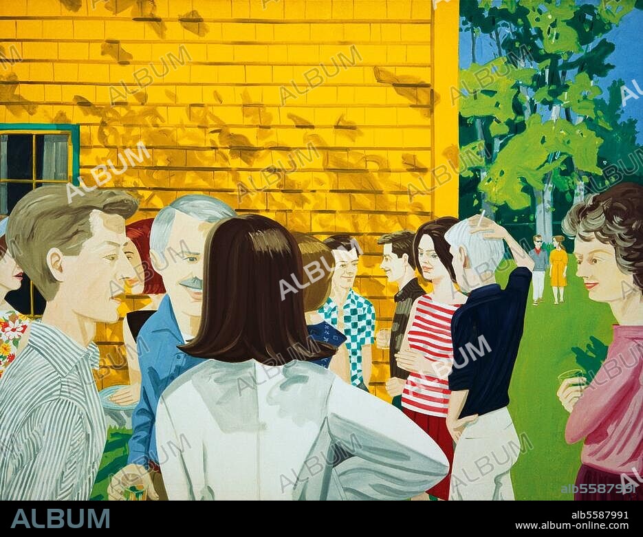 ALEX KATZ. Katz, Alex born 1927. "Lawn Party", 1965. Oil on canvas, 296 × 394cm. Michael and Judy Ovitz Collection.
