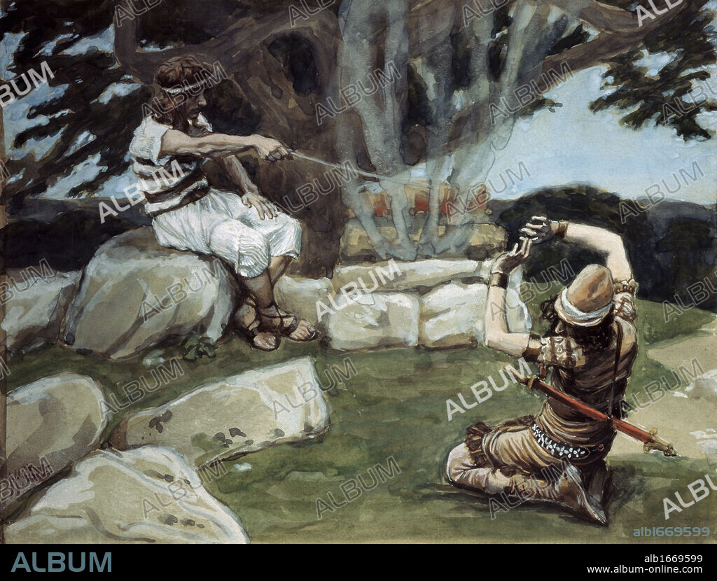 The Angel Puts Fire on the Altar of Gideon  James Tissot  (1836-1902 French)  Jewish Museum, New York City.