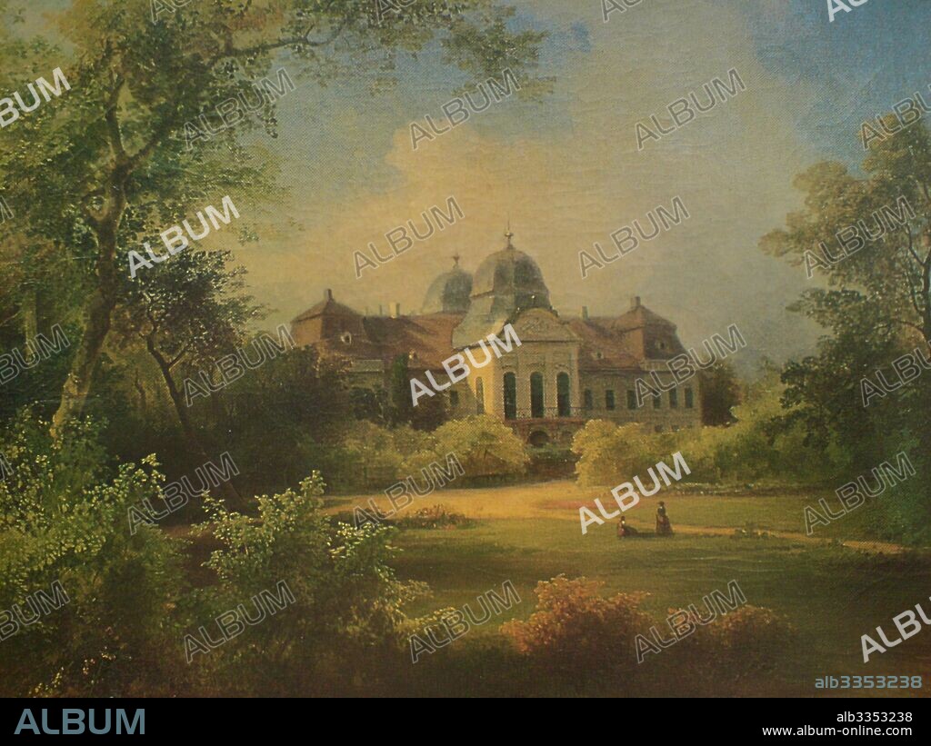 SÁNDOR BRODSZKY. View of the Gödöllö Royal Palace from the Upper Garden.