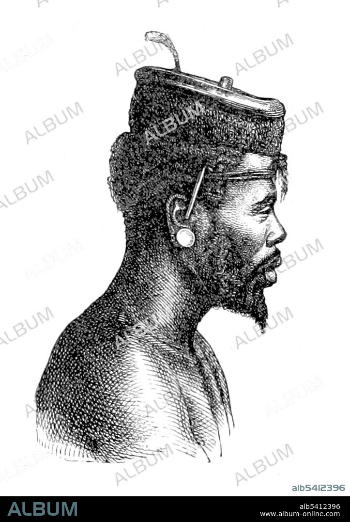 Zulu of Natal. Ear piercing was an important ceremony performed on every Zulu child before puberty. The hole in the earlobe had to be stretched considerably over a period of time to accommodate these large earplugs. The colors of the earplugs could be used to indicate the domicile of origin and also clan affiliation of their owners, and certain color combinations evoked associations with stages in the cycle of life. Most importantly, the earplugs identified the wearer as being Zulu. The Zulu are a Bantu ethnic group of Southern Africa. Image taken from page 884: La Terra, trattato popolare di geografia universale by Giovanni Marinelli, Professor of Geography at Padua, 1898.