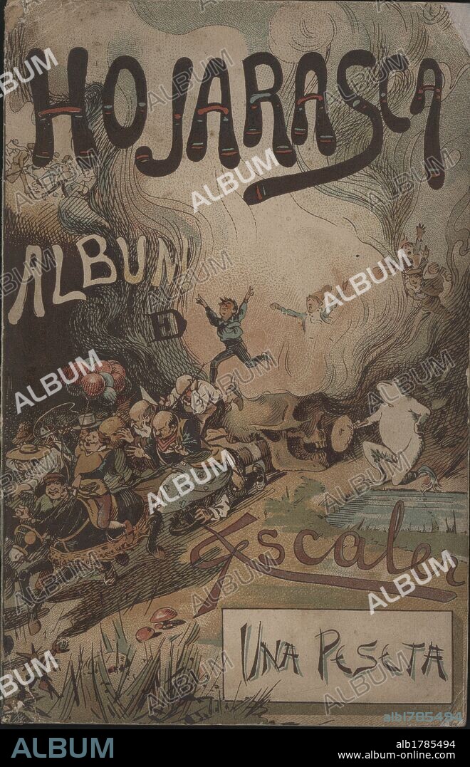Portada del álbum de dibujos Hojarasca, de Ramon Escaler Ullastre (1862-1893). Impreso en Barcelona, 1892.