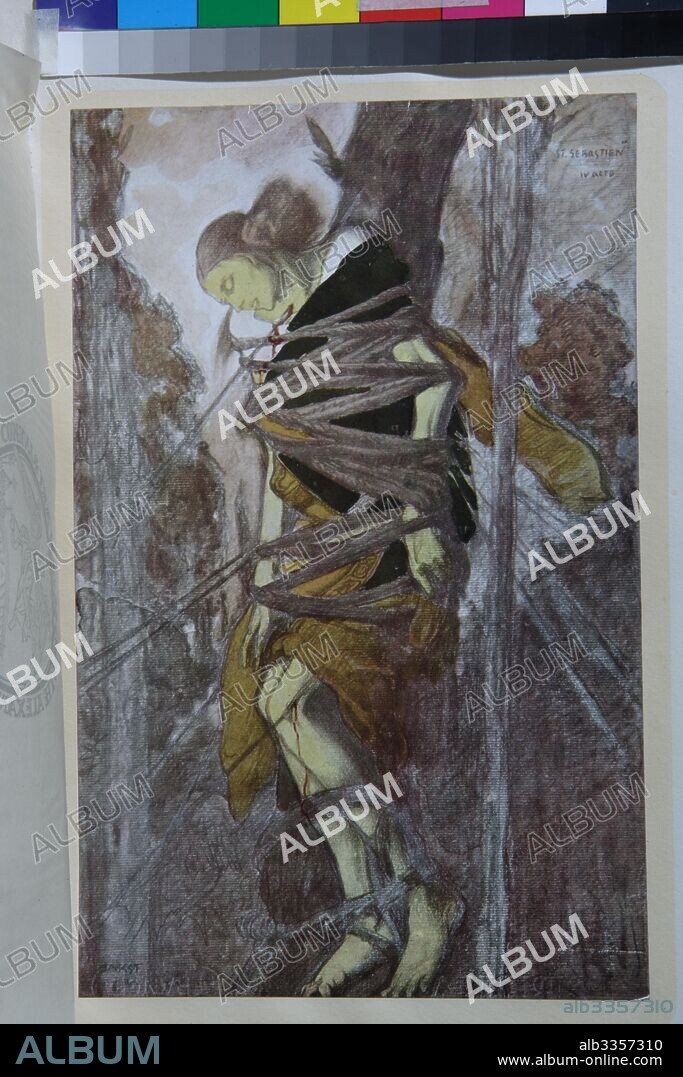 LÉON BAKST. Ida Rubinstein in the play "The Martyrdom of St. Sebastian" by Gabriele D'Annuzio.