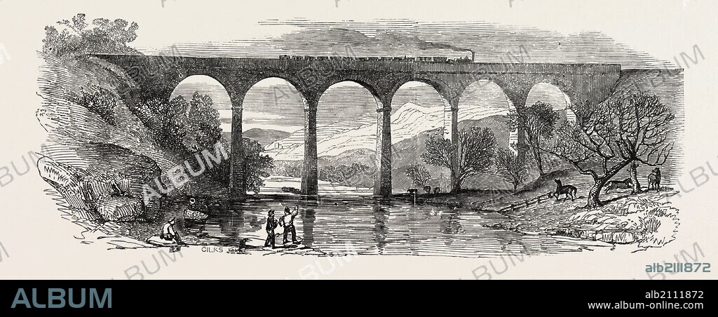 OPENING OF THE LANCASTER AND CARLISLE RAILWAY: LOWTHER VIADUCT, UK, 1846.