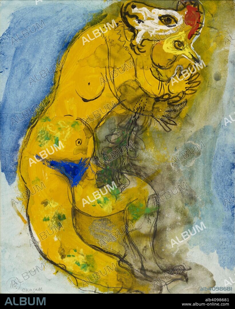 MARC CHAGALL. Yellow Monster. Costume design for the ballet The Firebird by I. Stravinsky.
