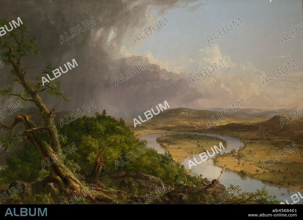 THOMAS COLE. View from Mount Holyoke, Northampton, Massachusetts, after a Thunderstorm - The Oxbow, 1836.