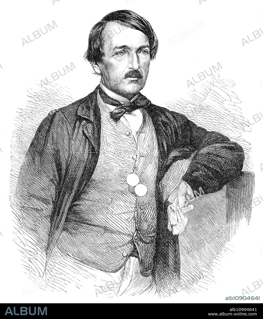 Lieutenant-Colonel Edward St. John Neale, C.B., the British Chargé d'Affaires in Japan, 1864. 'Colonel Neale...has just brought our differences with the Japanese authorities to a satisfactory close...He was appointed British Vice-Consul at Alexandretta in 1841...[and] was promoted to the consulate of Varna, in Bulgaria...[He was transferred] to the British Consulate of Bosnia, including Herzegovina and Montenegro. In 1860 he was promoted from the consular to the diplomatic service, on being appointed her Majesty's Secretary of legation to the Embassy at Pekin; and in 1862 he was named Secretary of Legation in Japan..., [a post which] afforded him a fine opportunity for the display of that cool courage and sound good sense which he is known to possess in a remarkable degree. Step by step, with much diplomatic art, he brought the Japanese rulers and people to a better conception of, and respect for, the British power. He obtained submissive apologies and heavy compensation for past injuries from the Tycoon and his potent vassal, the feudal Prince Satzuma; and he has created a feeling of security in the merchants trading with Japan that is likely to lead to a more peaceful state of things for the future, and to very great mercantile prosperity'. From "Illustrated London News", 1864.
