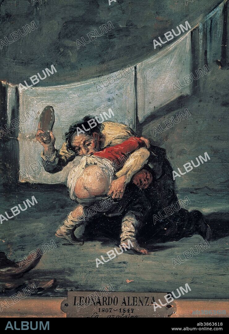 ALENZA , LEONARDO. PINTOR ESPAÑOL . MADRID 1807 - 1845. " LA AZOTAINA ". MUSEO DEL PRADO . MADRID.