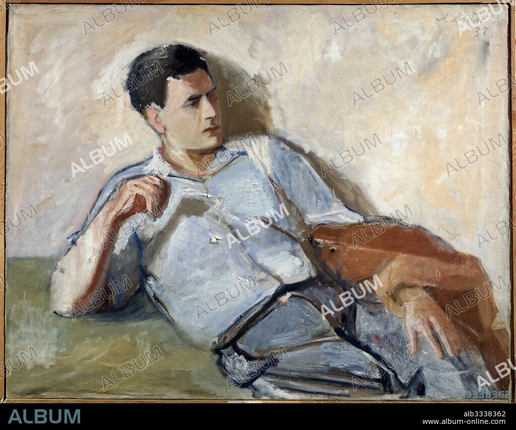 ALEXANDER ARKADIEVICH LABAS. Portrait of the Jewish poet Peretz Markish (1895-1952).