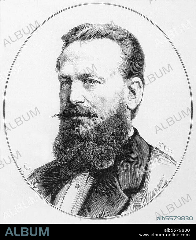 ANONYMOUS. Arnim, Harry Graf von Diplomat (1872-74 ambassador in Paris; following orders by Bismark senteced in 1874 for misconduct in office). Moitzelfitz (Hinterpommern) 3/10/1824 - Nizza 19/5/1881. Portrait. Woodcut, c. 1870, after a photograph.
