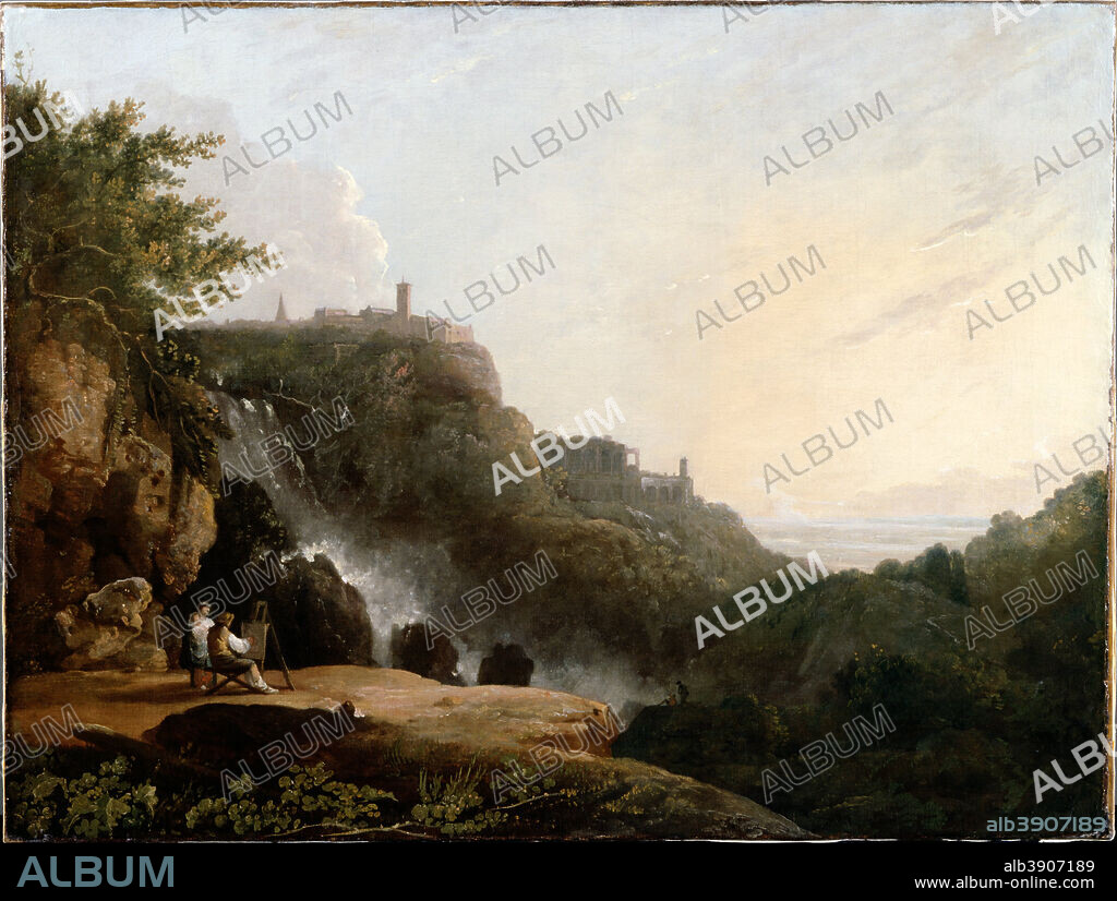 RICHARD WILSON. View of Tivoli: the Cascatelle and the 'Villa of Maecenas'. Date/Period: Ca. 1752. Painting. Oil on canvas. Height: 733 mm (28.85 in); Width: 972 mm (38.26 in).