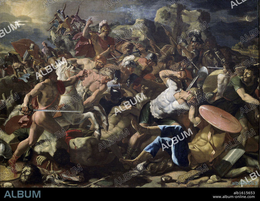 Victory Of Joshua Over The Amorites 1625-26 Nicolas Poussin (1594-1665 French) Oil On Canvas Pushkin Museum of Fine Arts, Moscow, Russia.