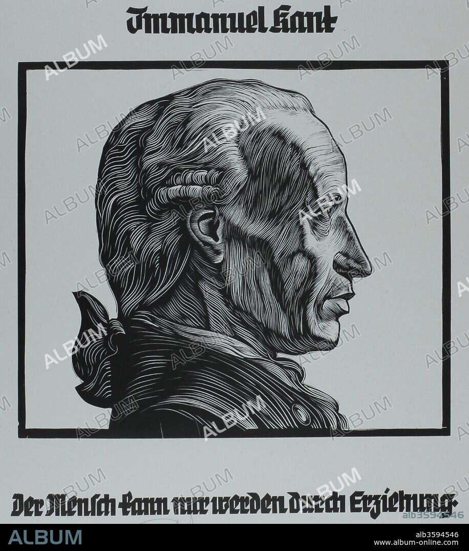 ERNST VON DOMBROWSKI. Immanuel Kant (1724-1804). From the series The most important men in history.