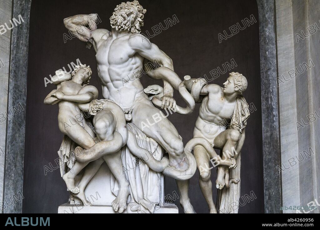 Pio Clementino Museum of Roman Art, statue of Laocoön, Vatican museum, Rome, Italy.