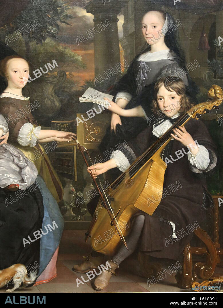 David Leeuw with his family by Abraham van den Tempel (c. 1622-1672). Oil on canvas, 1671. Rijksmuseum. Amsterdam. Netherlands.