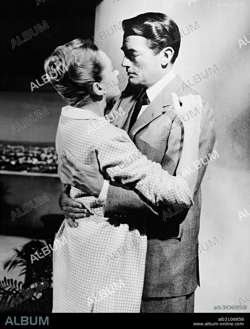 DEBORAH KERR and GREGORY PECK in BELOVED INFIDEL, 1959, directed by HENRY KING. Copyright 20TH CENTURY FOX.