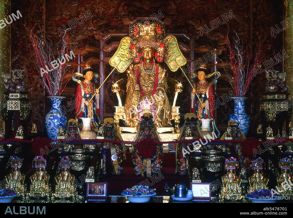 The Nantien Temple is dedicated to Matsu, goddess of the sea. Mazu (Wade-Giles: Matsu, Vietnamese: Ma To) is the indigenous goddess of the sea who is said to protect fishermen and sailors, and is invoked as the patron saint of all Southern Chinese and East Asian persons. Born as Lin Moniang in Fujian around 960 CE, worship of Mazu began around the Ming Dynasty, when many temples dedicated to her were erected all across Mainland China, later spreading to other countries with Overseas Chinese populations. Mazu is widely worshipped in the south-eastern coastal areas of China and neighbouring areas in Southeast Asia, especially Zhejiang, Fujian, Taiwan, Guangdong, and Vietnam, all of which have strong sea-faring traditions, as well as migrant communities elsewhere with sizeable populations from these areas. Mazu also has a significant influence on East Asian sea culture, especially in China and Taiwan. Nanfang'ao (Nanfang Ao) is a busy fishing port on Taiwan's east coast.