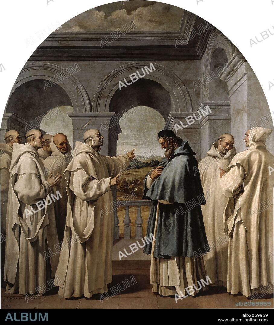 VINCENZO CARDUCCI. Vicente Carducho / 'San Bruno despide a San Hugo', 1628, Escuela Española, Lienzo, 336,5 cm x 297,5 cm, P05233.