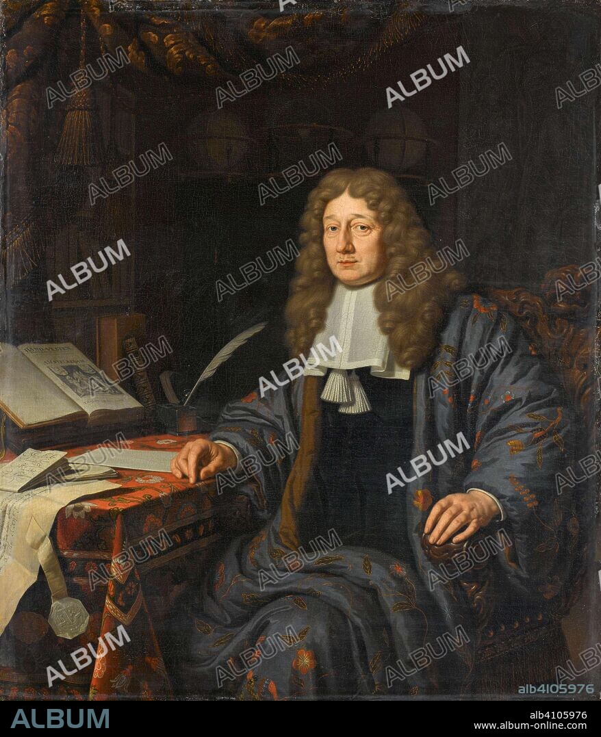 MICHIEL VAN MUSSCHER. Portrait of Johannes Hudde. Portrait of Johannes Hudde (1628-1704), burgomaster of Amsterdam. Dating: 1686. Measurements: h 57 cm × w 49 cm; d 6 cm.